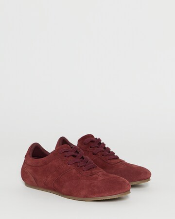 Luna Suede Retro Classic Lace Up Trainers - Wide Fit (E)