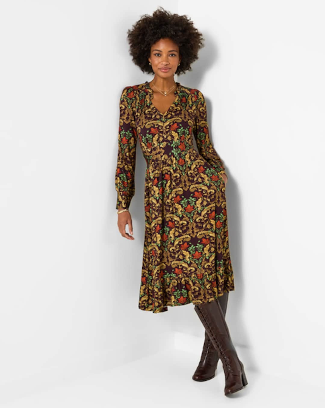 joe browns santorini dress Floral Jersey Maxi Santorini floral