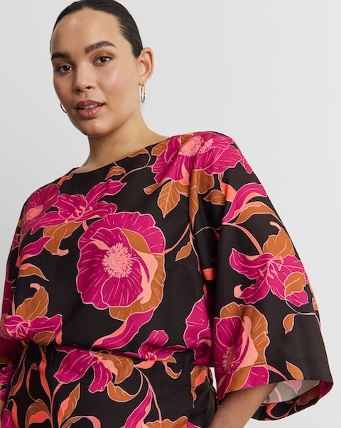 Joanna Hope Printed Crepe Blouse