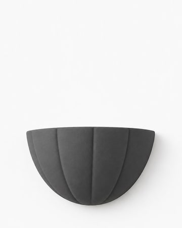 ValueLights Leonardo Dark Navy Scallop Flush Wall Light