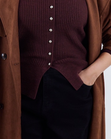 Button Through Cinched Cardigan