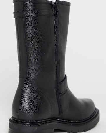 Victoria Buckle Detail Flat Ankle Boots - Extra Wide Fit (EEE)