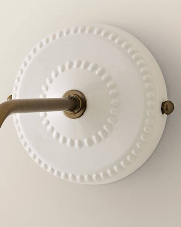 ValueLights Burford Ceramic Ribbed Adjustable Wall Light