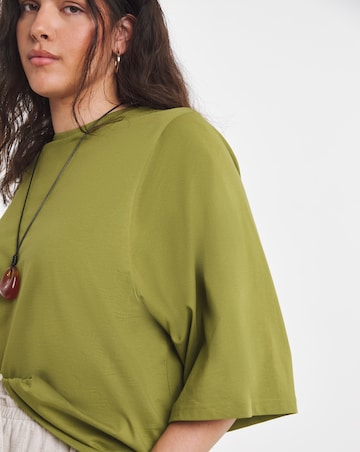 Simply Be Olive Kimono Sleeve T-Shirt