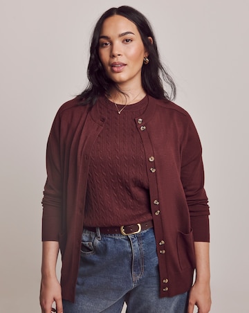 Julipa Cable Knitted Cardigan and Jumper Set