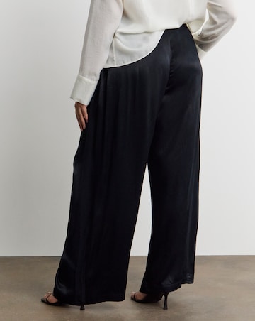Joanna Hope Hammered Satin Wide Leg Trousers