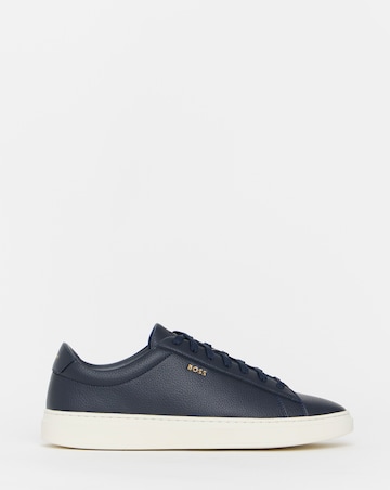 Boss Kieran Leather Trainers - Navy