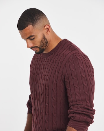 New Cable Design Crew Neck Jumper