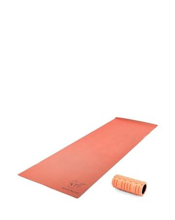 Davina McCall Yoga Mat & Foam Roller Set Orange