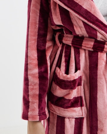 Pretty Secrets Supersoft Stripe Maxi Dressing Gown