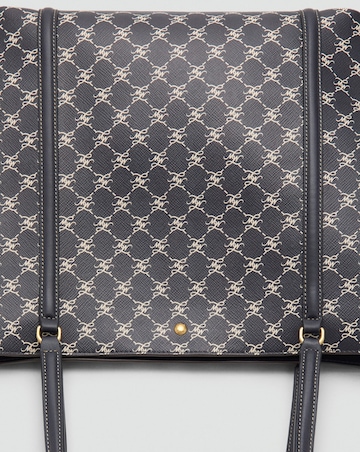 Mango Printed Logo Shopper Bag