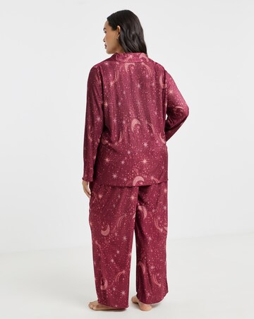 Figleaves Celestial Plisse Button Through Pyjama Set