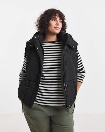 Black Short Padded Gilet