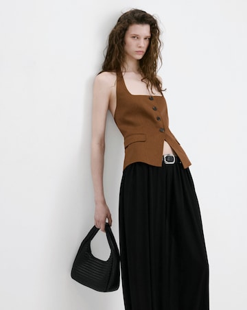 Mango Linen Suit Waistcoat