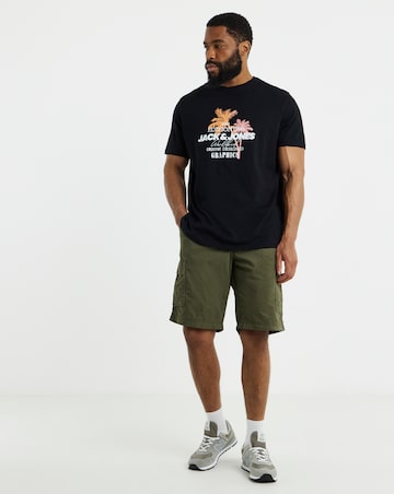 Jack & Jones Gradient Graphic T-Shirt 2 Pack - Black/White