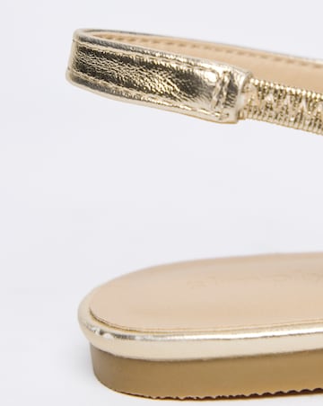 Gracious Square Toe Flat Slingback - Wide Fit (E)