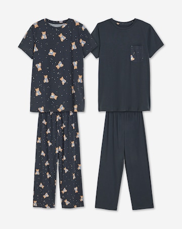 Pretty Secrets Value (2 Pack) Bear Print Pyjama Sets