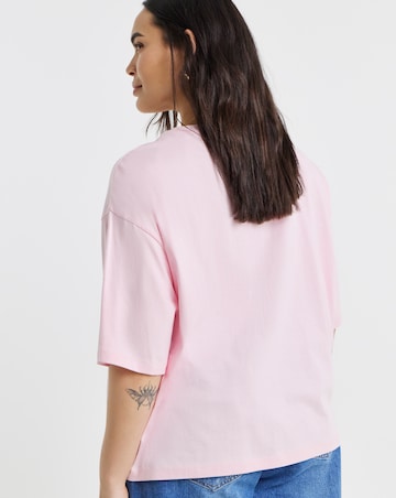 Simply Be Baby Pink Cutie Pie Graphic Oversized T-Shirt