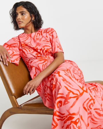 Twisted Wunder Satin Crepe Maxi Dress