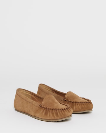 Gretel Suede Puckered Flat Loafers - Extra Wide Fit (EEE)