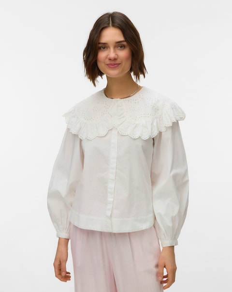 New In - Vero Moda Lilo Collar Woven Blouse
