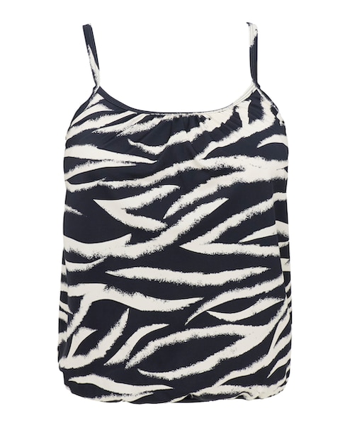 Blouson Zebra Print Tankini Top