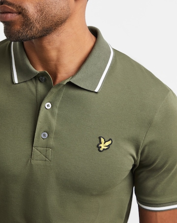 Lyle & Scott Short Sleeve Tipped Polo Shirt - Olive