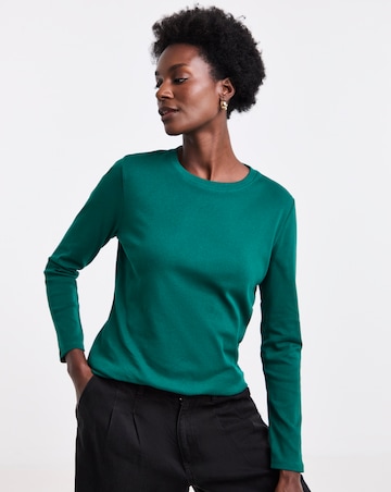 Purple, Teal And Pink 3 Pack Crew Neck Long Sleeve T-Shirt