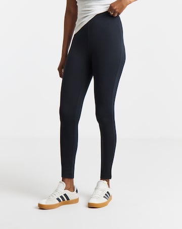2 Pack Black Cotton Rich High Waisted Leggings