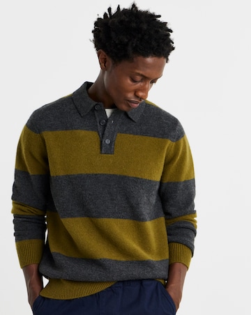 Stripe Slouch Knitted Polo