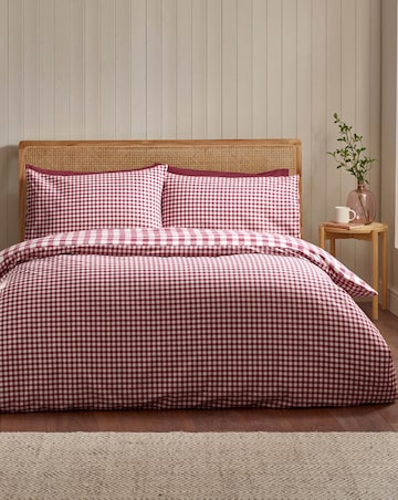 Catherine Lansfield Brushed Gingham Duvet Cover Set