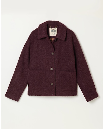 Fatface Faye Boucle Plum Jacket