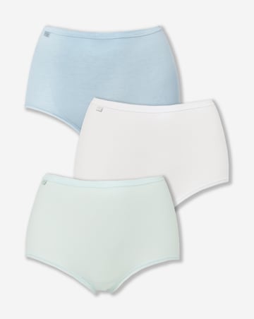 Sloggi (3 Pack) Cotton Basic Maxi Knickers Mint Multi