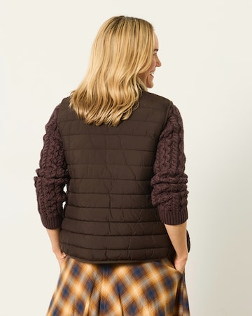 FatFace Luna Gilet Chocolate