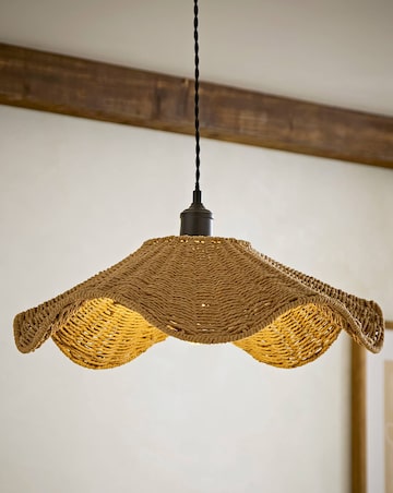 ValueLights Loretta Wicker Wave Shade