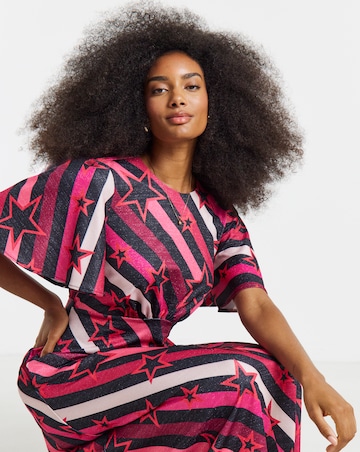 Twisted Wunder Ziggy Star Stripe Lurex Maxi Dress