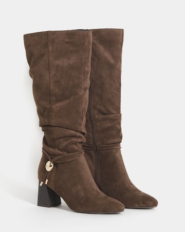 Sabrina Rouched Pointed Knee High Boots - Extra Wide Fit (EEE) & Super urvy Calf