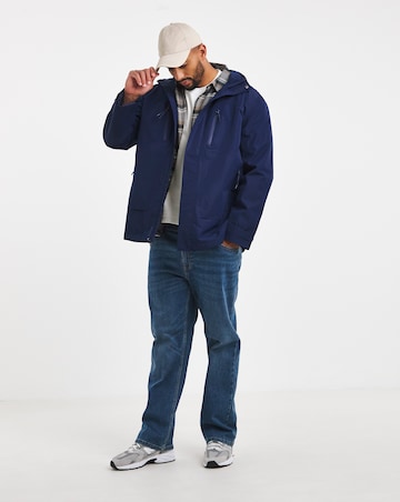 Navy Fleece Lined Waterproof Anorak