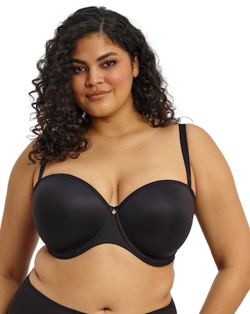 Elomi Smooth Strapless Moulded Cup Wired Bra Black