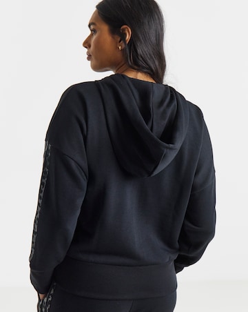 adidas 3 Stripe Leopard Print Full Zip Hoodie