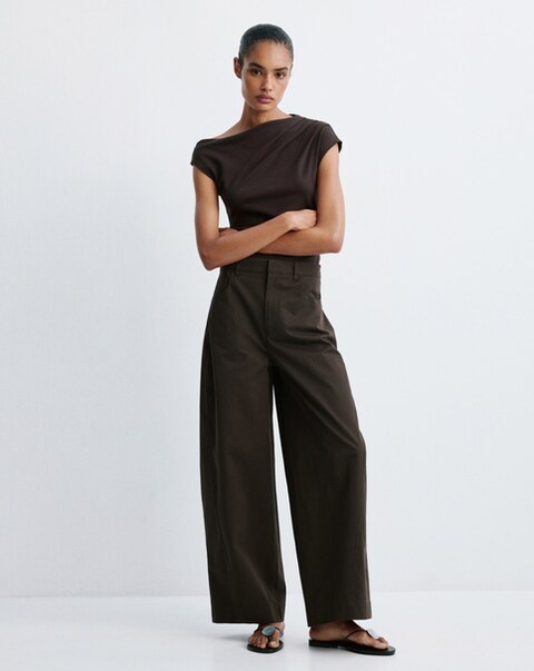 Mango Mid-Rise Balloon Trouser