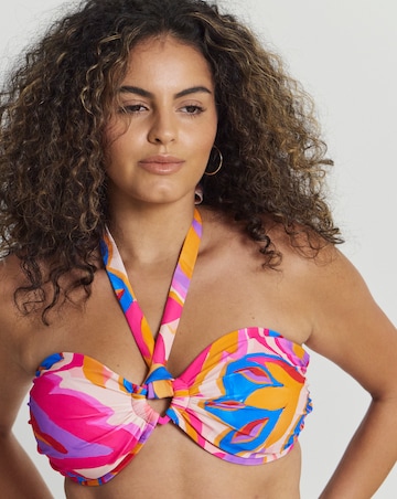 Floral Mix And Match Bandeau Non Wired Bikini Top