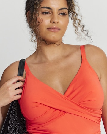 Simply Be Medium Tummy Control Swimsuit Coral