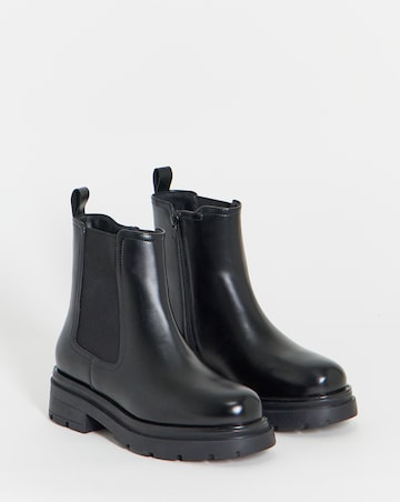 Domino Chunky Chelsea Ankle Boots - Extra Wide Fit (EEE)