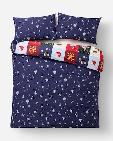12 Days of Christmas Cotton Blend Reversible Duvet Cover Set