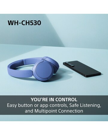 Sony WH-CH530 Wireless On-Ear Headphones - White