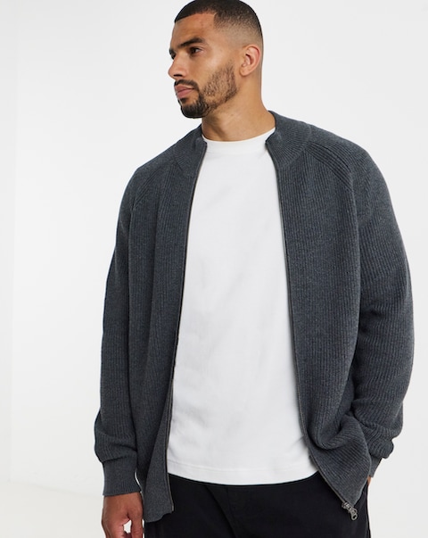 New In - Fisherman Knitted Zip Cardigan