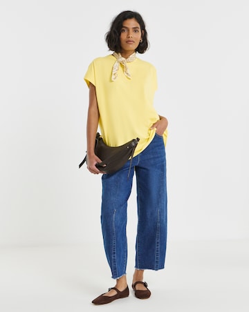 Simply Be Yellow Slouchy Dip Back T-Shirt