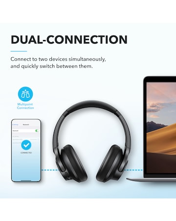 Soundcore Q21i Over-Ear Noise-Cancelling Wireless Headphones - Black