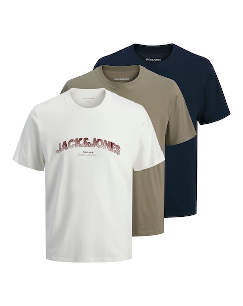 Jack & Jones Avery 3-Pack T-Shirt - Multi